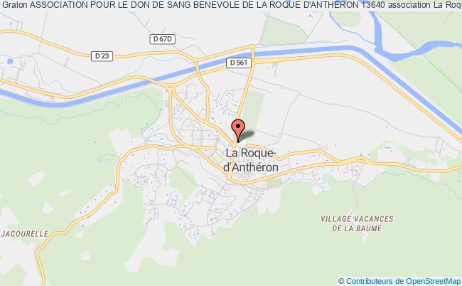 ASSOCIATION POUR LE DON DE SANG BENEVOLE DE LA ROQUE D'ANTHERON 13640