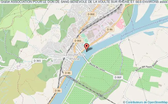 plan association Association Pour Le Don De Sang Benevole De La Voulte Sur Rhone Et Ses Environs La    Voulte-sur-Rhône