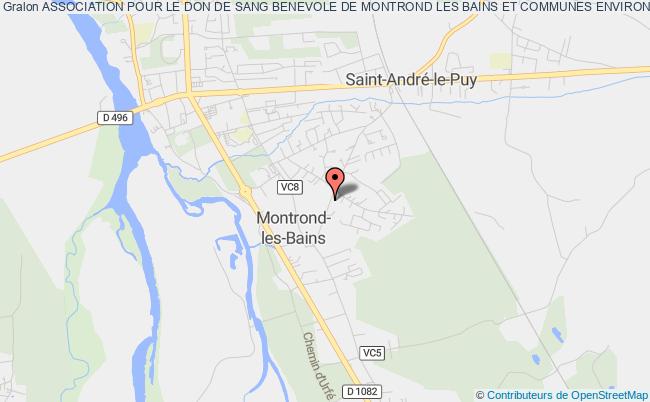 plan association Association Pour Le Don De Sang Benevole De Montrond Les Bains Et Communes Environnantes Montrond-les-Bains