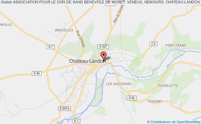 plan association Association Pour Le Don De Sang Benevole De Moret, Veneux, Nemours, Chateau-landon & Environs Château-Landon