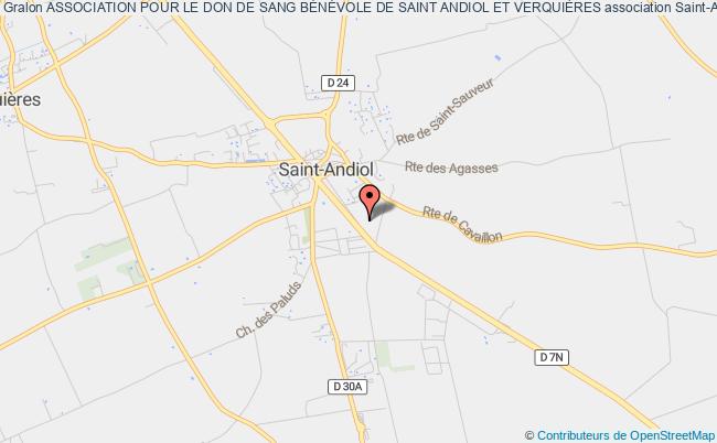 plan association Association Pour Le Don De Sang BÉnÉvole De Saint Andiol Et VerquiÈres Saint-Andiol