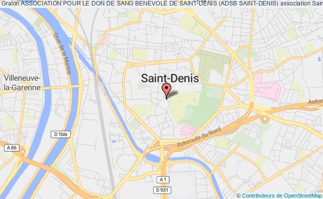 plan association Association Pour Le Don De Sang Benevole De Saint-denis (adsb Saint-denis) Saint-Denis