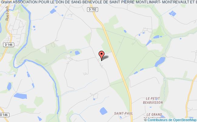 plan association Association Pour Le Don De Sang Benevole De Saint Pierre Montlimart- Montrevault Et Environs Montrevault-sur-Èvre