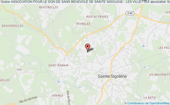 ASSOCIATION POUR LE DON DE SANG BENEVOLE DE SAINTE SIGOLENE - LES VILLETTES