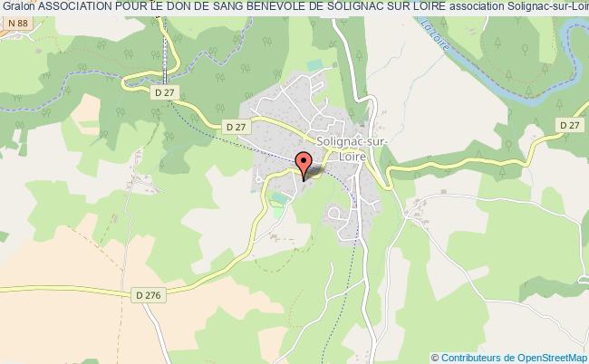 plan association Association Pour Le Don De Sang Benevole De Solignac Sur Loire Solignac-sur-Loire