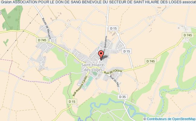 ASSOCIATION POUR LE DON DE SANG BENEVOLE DU SECTEUR DE SAINT HILAIRE DES LOGES