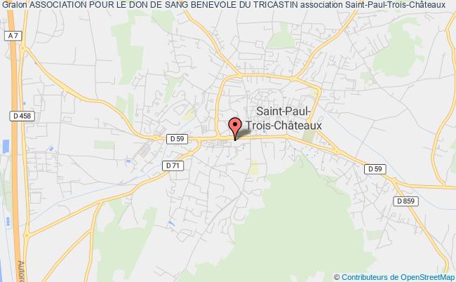 plan association Association Pour Le Don De Sang Benevole Du Tricastin Saint-Paul-Trois-Châteaux