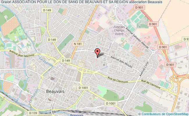 plan association Association Pour Le Don De Sang De Beauvais Et Sa Region Beauvais