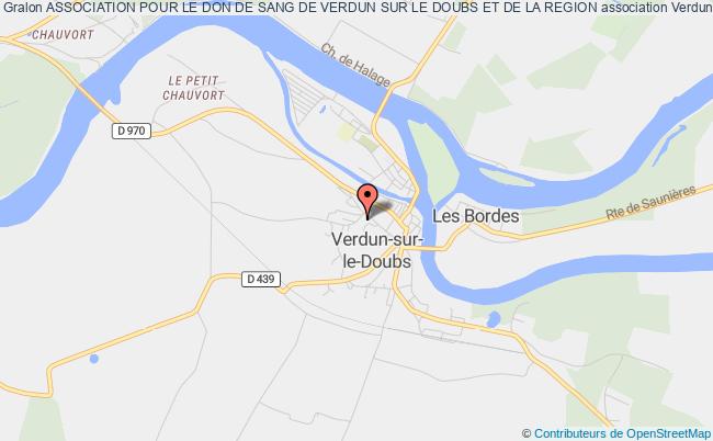 plan association Association Pour Le Don De Sang De Verdun Sur Le Doubs Et De La Region Verdun-sur-le-Doubs