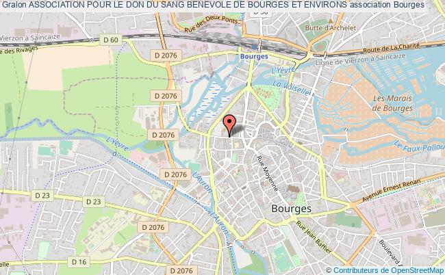 plan association Association Pour Le Don Du Sang Benevole De Bourges Et Environs Bourges