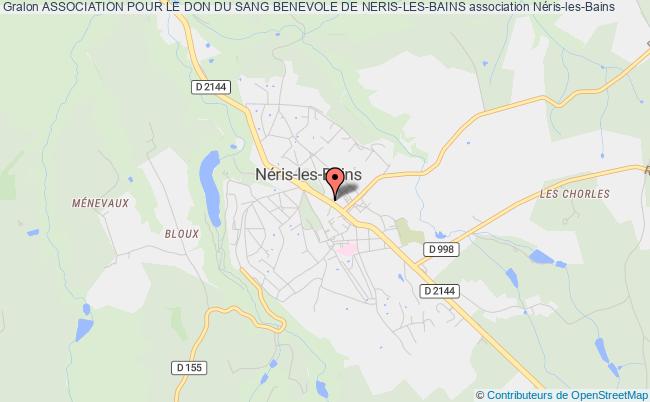 plan association Association Pour Le Don Du Sang Benevole De Neris-les-bains Néris-les-Bains