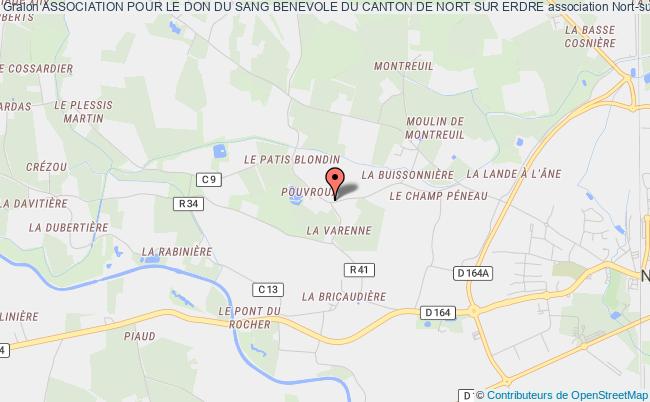 plan association Association Pour Le Don Du Sang Benevole Du Canton De Nort Sur Erdre Nort-sur-Erdre