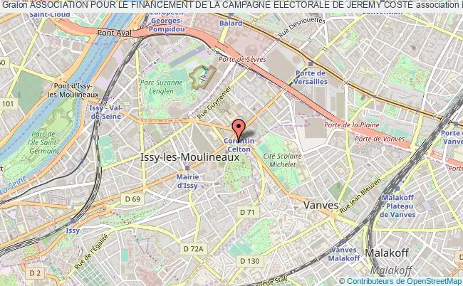 plan association Association Pour Le Financement De La Campagne Electorale De Jeremy Coste Issy-les-Moulineaux