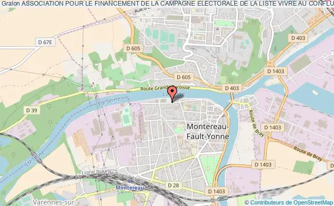plan association Association Pour Le Financement De La Campagne Electorale De La Liste Vivre Au Confluent Montereau-Fault-Yonne