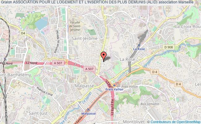 plan association Association Pour Le Logement Et L'insertion Des Plus Demunis (alid) Marseille 13