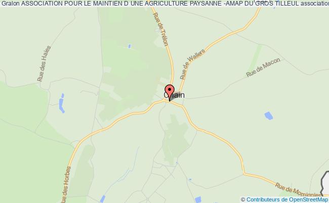 ASSOCIATION POUR LE MAINTIEN D UNE AGRICULTURE PAYSANNE -AMAP DU GROS TILLEUL