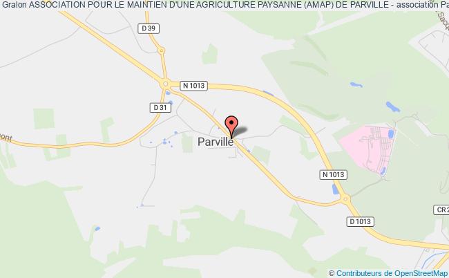 plan association Association Pour Le Maintien D'une Agriculture Paysanne (amap) De Parville - Parville