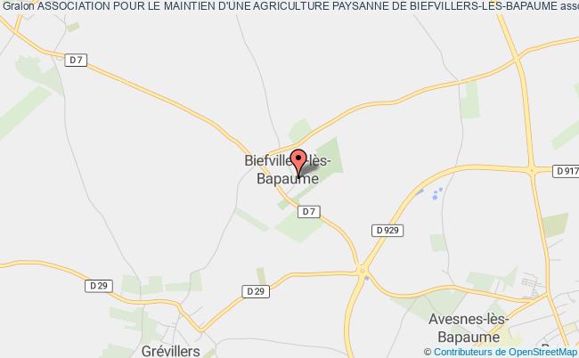 plan association Association Pour Le Maintien D'une Agriculture Paysanne De Biefvillers-les-bapaume Biefvillers-lès-Bapaume