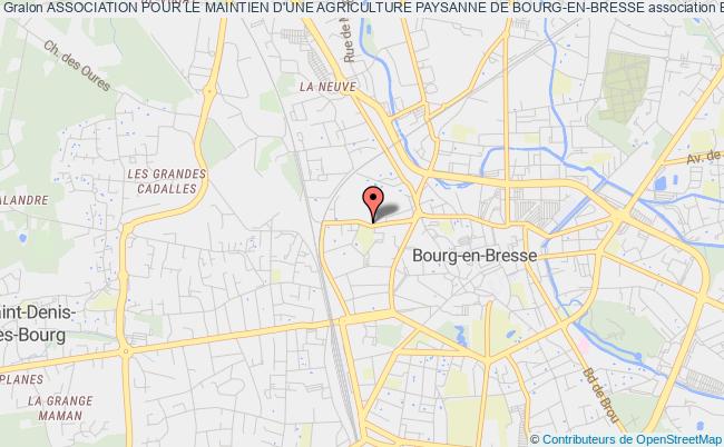 plan association Association Pour Le Maintien D'une Agriculture Paysanne De Bourg-en-bresse 