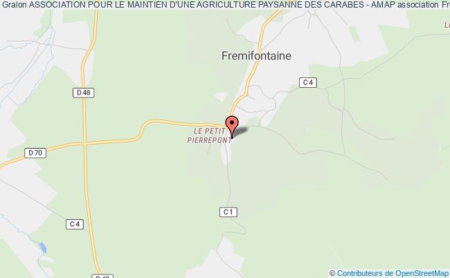 plan association Association Pour Le Maintien D'une Agriculture Paysanne Des Carabes - Amap Fremifontaine