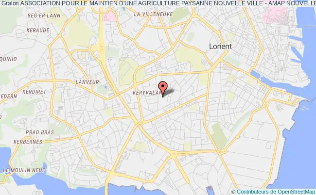 plan association Association Pour Le Maintien D'une Agriculture Paysanne Nouvelle Ville - Amap Nouvelle Ville Lorient