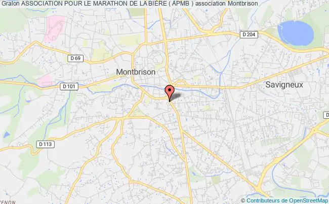 plan association Association Pour Le Marathon De La BiÈre ( Apmb ) Montbrison