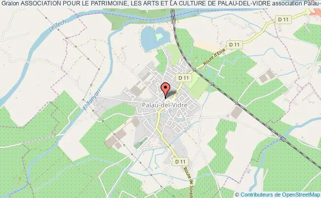 plan association Association Pour Le Patrimoine, Les Arts Et La Culture De Palau-del-vidre Palau-del-Vidre
