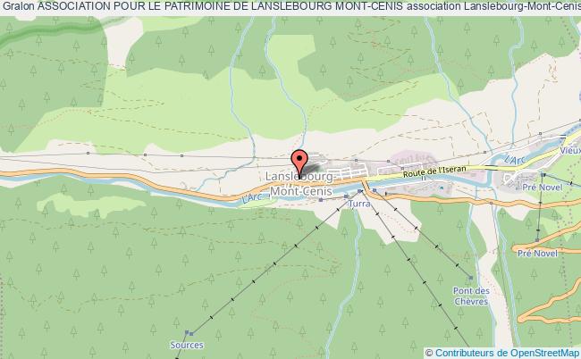 plan association Association Pour Le Patrimoine De Lanslebourg Mont-cenis Lanslebourg-Mont-Cenis
