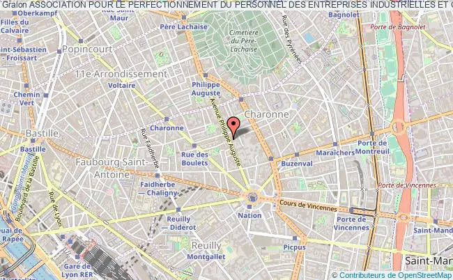 plan association Association Pour Le Perfectionnement Du Personnel Des Entreprises Industrielles Et Commerciales Paris