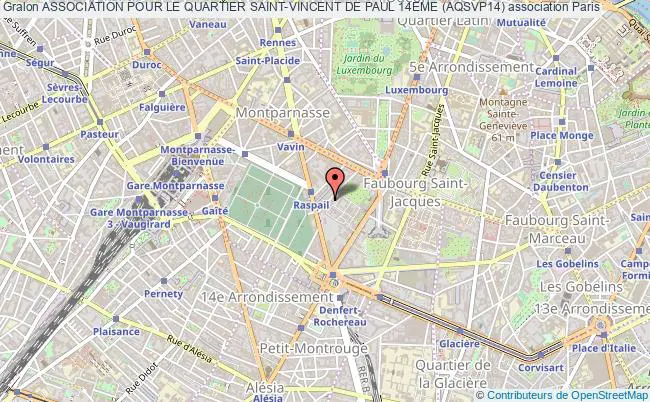 plan association Association Pour Le Quartier Saint-vincent De Paul 14eme (aqsvp14) Paris