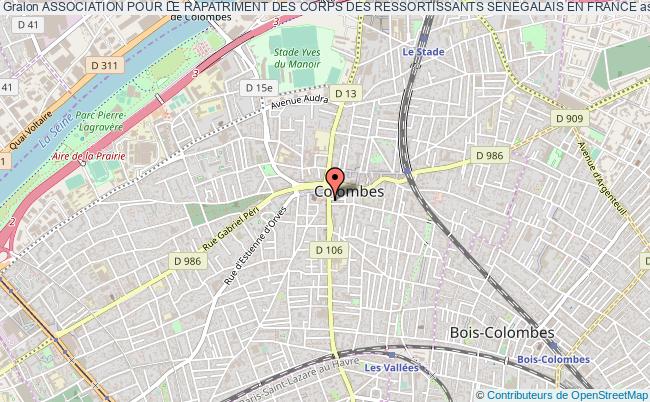 plan association Association Pour Le Rapatriment Des Corps Des Ressortissants Senegalais En France Colombes