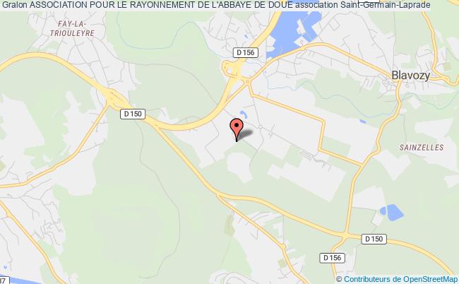 plan association Association Pour Le Rayonnement De L'abbaye De Doue Saint-Germain-Laprade