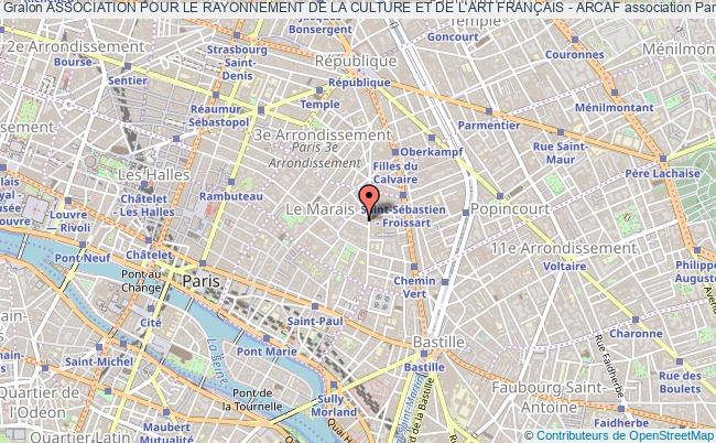 plan association Association Pour Le Rayonnement De La Culture Et De L'art FranÇais - Arcaf Paris