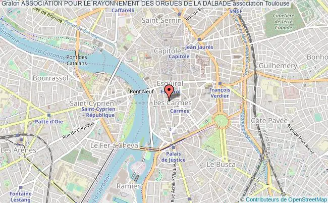 plan association Association Pour Le Rayonnement Des Orgues De La Dalbade Toulouse