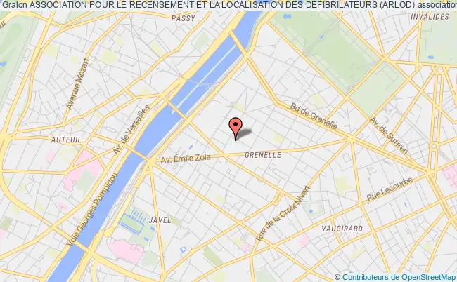 plan association Association Pour Le Recensement Et La Localisation Des Defibrilateurs (arlod) Paris