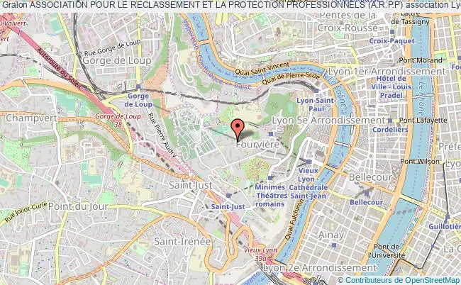 plan association Association Pour Le Reclassement Et La Protection Professionnels (a.r.p.p) Lyon 5e Arrondissement