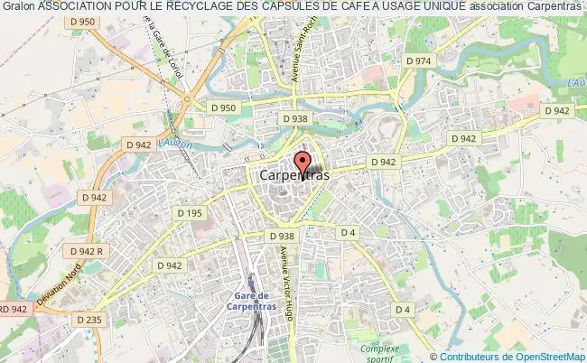 plan association Association Pour Le Recyclage Des Capsules De Cafe A Usage Unique Carpentras