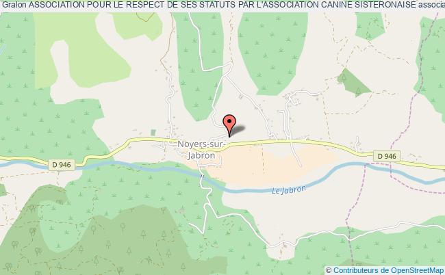 plan association Association Pour Le Respect De Ses Statuts Par L'association Canine Sisteronaise Noyers-sur-Jabron