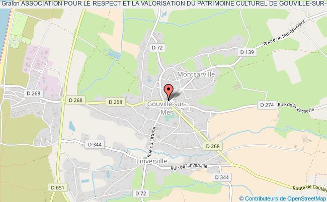 plan association Association Pour Le Respect Et La Valorisation Du Patrimoine Culturel De Gouville-sur-mer, Linverville, Moncarville Gouville-sur-Mer