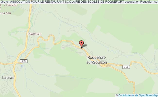 plan association Association Pour Le Restaurant Scolaire Des Ecoles De Roquefort Roquefort-sur-Soulzon
