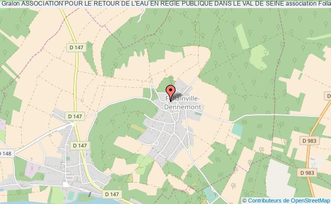plan association Association Pour Le Retour De L'eau En Regie Publique Dans Le Val De Seine Follainville-Dennemont