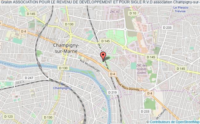 plan association Association Pour Le Revenu De DÉveloppement Et Pour Sigle R.v.d Champigny-sur-Marne
