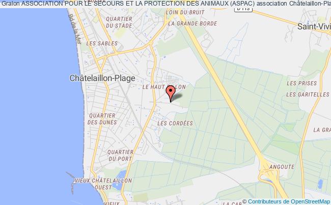 plan association Association Pour Le Secours Et La Protection Des Animaux (aspac) Châtelaillon-Plage