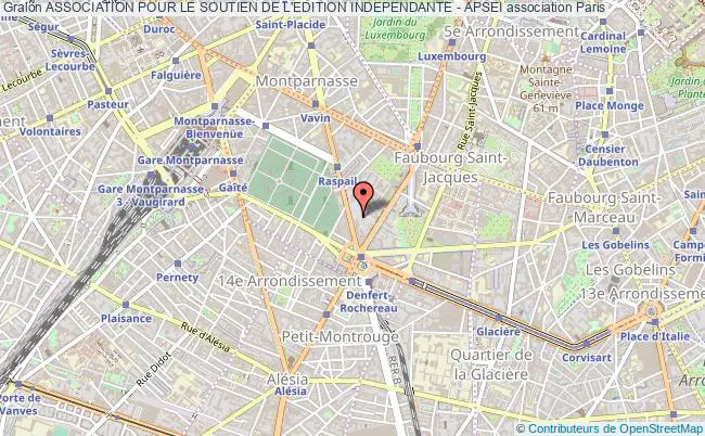 plan association Association Pour Le Soutien De L'edition Independante - Apsei Paris