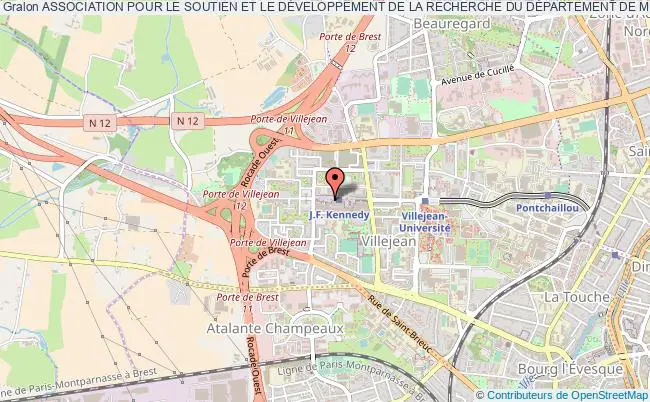 plan association Association Pour Le Soutien Et Le DÉveloppement De La Recherche Du DÉpartement De MÉdecine GÉnÉrale De Rennes Rennes