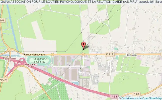plan association Association Pour Le Soutien Psychologique Et La Relation D Aide (a.s.p.r.a) Salon-de-Provence