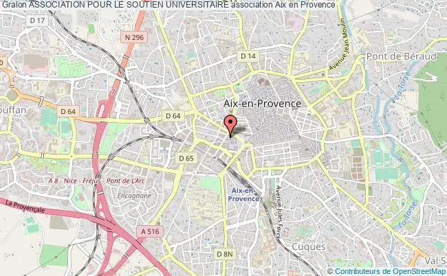 plan association Association Pour Le Soutien Universitaire Aix-en-Provence