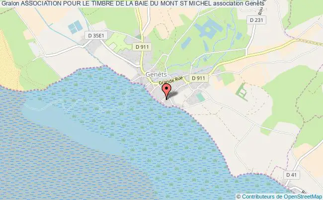 plan association Association Pour Le Timbre De La Baie Du Mont St Michel Genêts