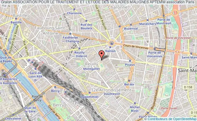 plan association Association Pour Le Traitement Et L'etude Des Maladies Malignes Aptemm Paris