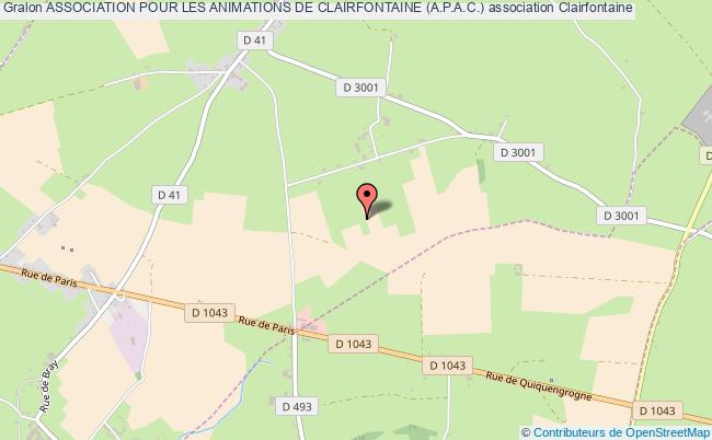 plan association Association Pour Les Animations De Clairfontaine (a.p.a.c.) Clairfontaine